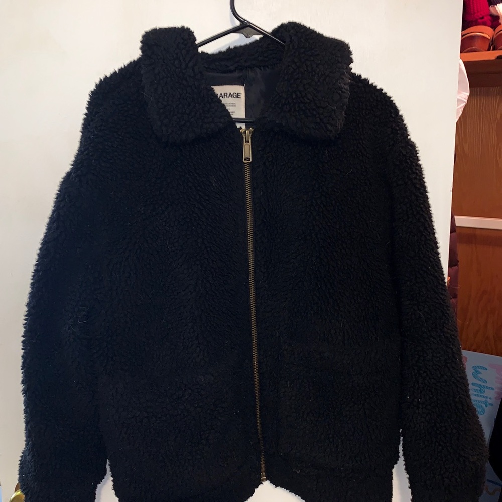Garage Black Sherpa Jacket
